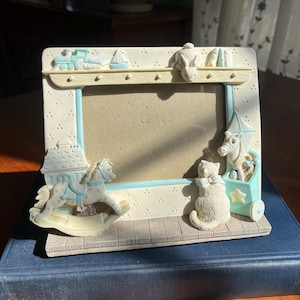 Vintage 90&#39;s Ceramic Nursery Room Tabletop Picture Frame