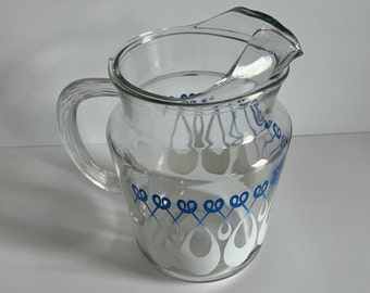 Vintage MCM Hazel Atlas Glass Pitcher