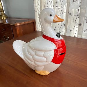 Vintage Country, Farmhouse, Cottage Ceramic Goose Cookie Jar