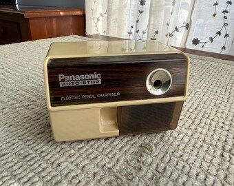 Vintage MCM Panasonic Auto-Stop Electric Pencil Sharpener, Model KP-110