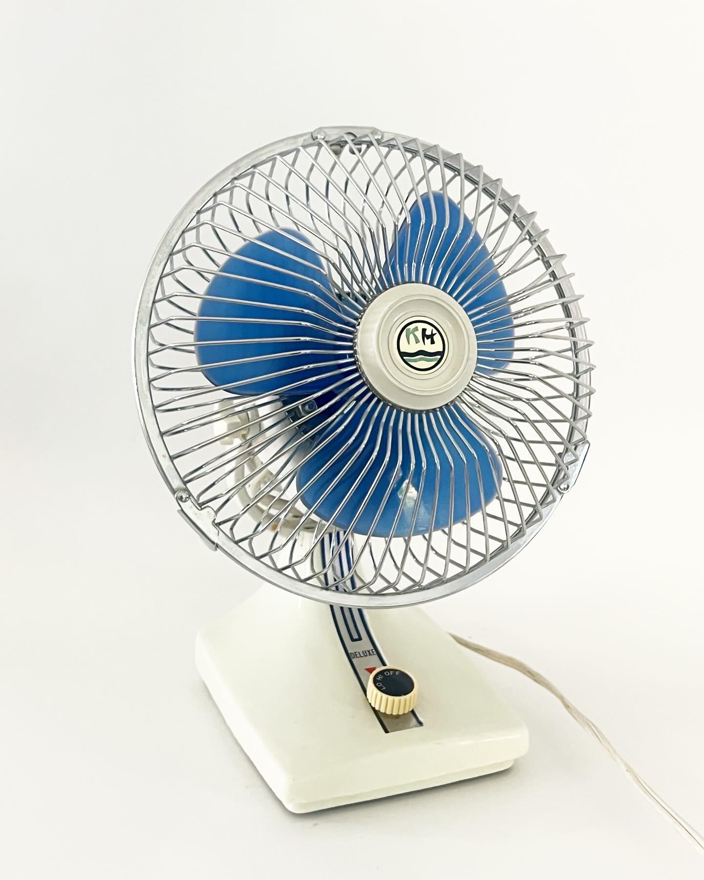 Vintage 80s KH Fan: Small Blue Retro Fan, Vintabe Father's Day - Etsy