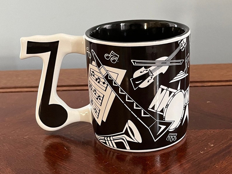 Vintage 80's Russ Berrie Music Ceramic Coffee/tea Mug Etsy