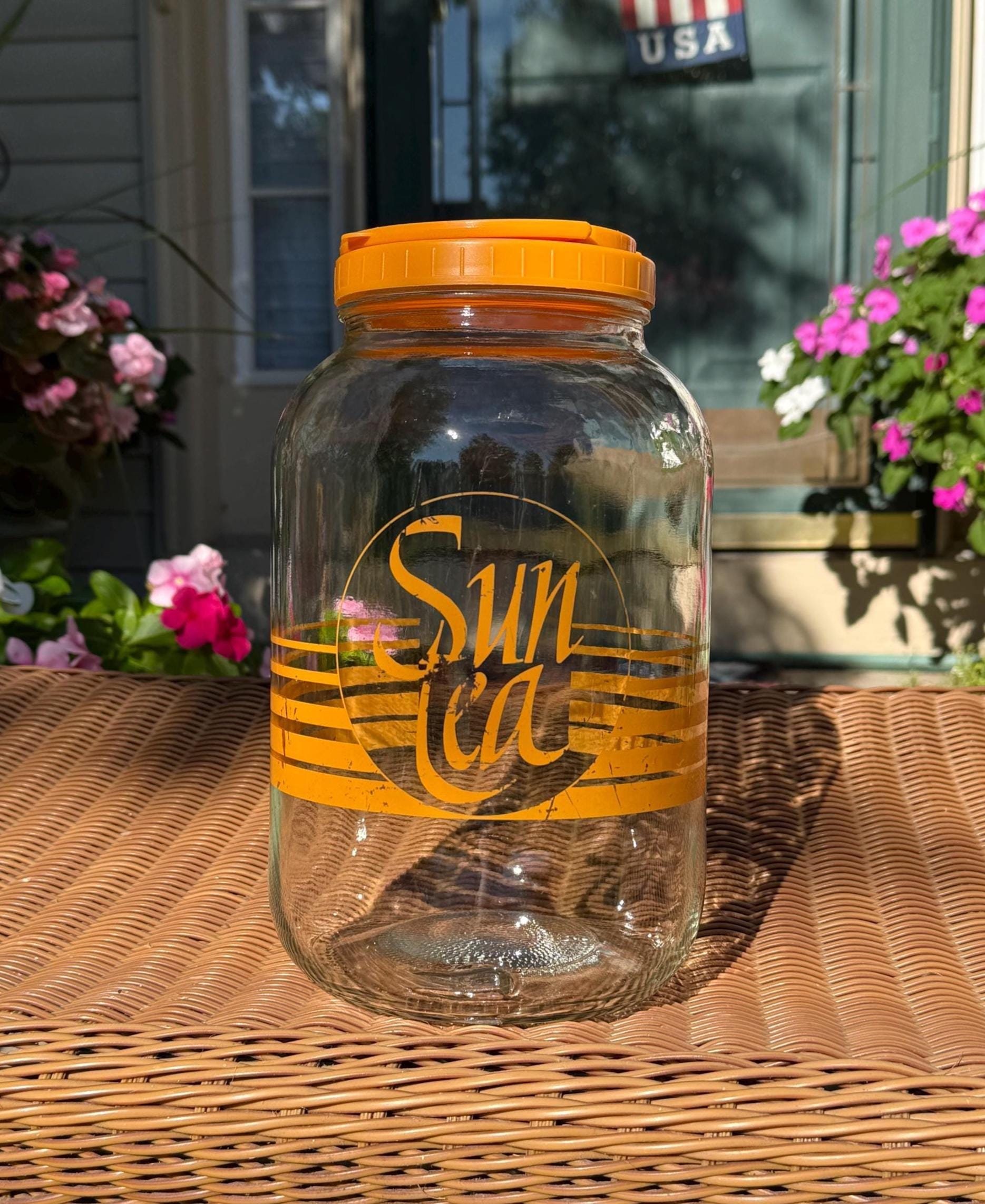 Vintage 70's Glass Sun Tea Jar, No Spout - Etsy