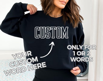Benutzerdefinierte Varsity Text Design SVG PNG (Digitaler Download)
