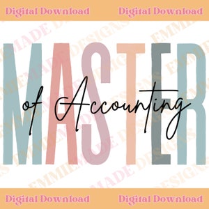 Master diploma Svg Png Master of Accounting SVG PNG | Masterdiploma Svg Png | Accounting afgestudeerde Svg Png | Masterdiploma ontwerp Svg Png