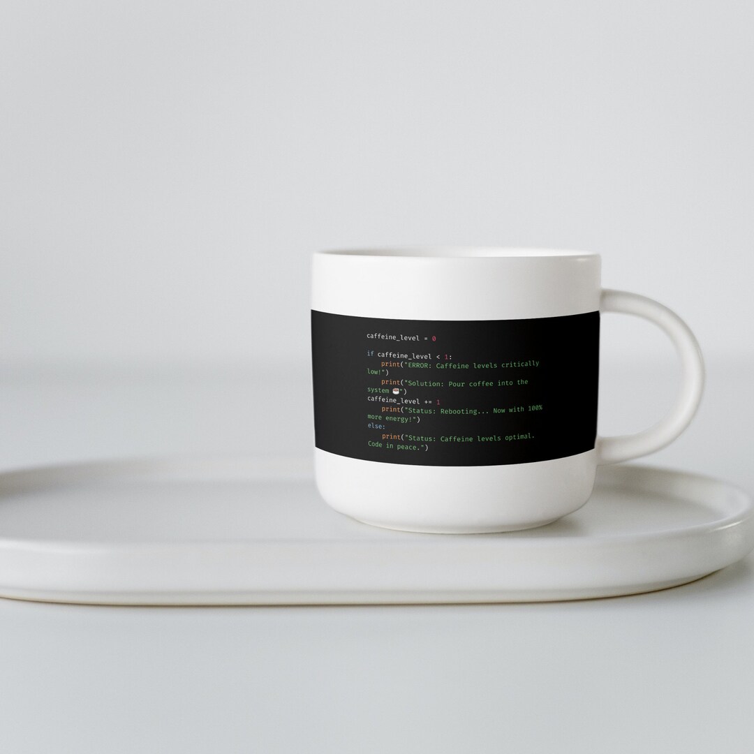 Coffee Code Mug Design - Programmer's Caffeine Boost - Digital Download ...