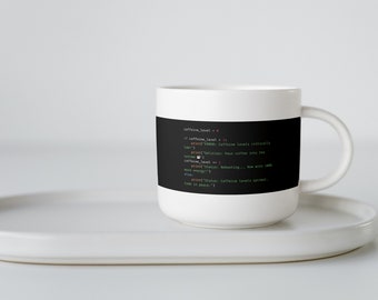 Coffee Code Mug Design - Programmer's Caffeine Boost - Digital Download PNG - Geeky Coffee Lover's Gift