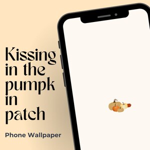 Kürbis Handy Startbildschirm | iPhone Tapete | Minimaler iPhone & Android Sperrbildschirm | iOS 16 Sperrbildschirm