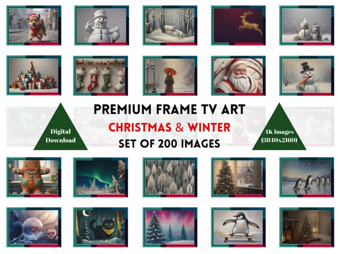 Christmas Frame TV Art 200 Set Samsung Frame TV Art Winter Frame Art