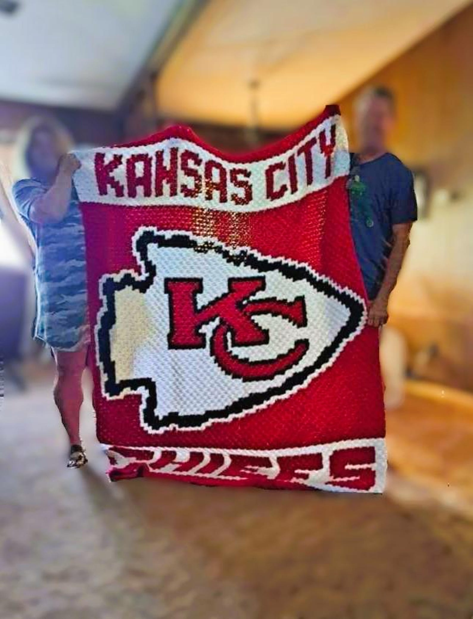 Kansas City Chiefs Crochet Blanket - Full Size - Etsy