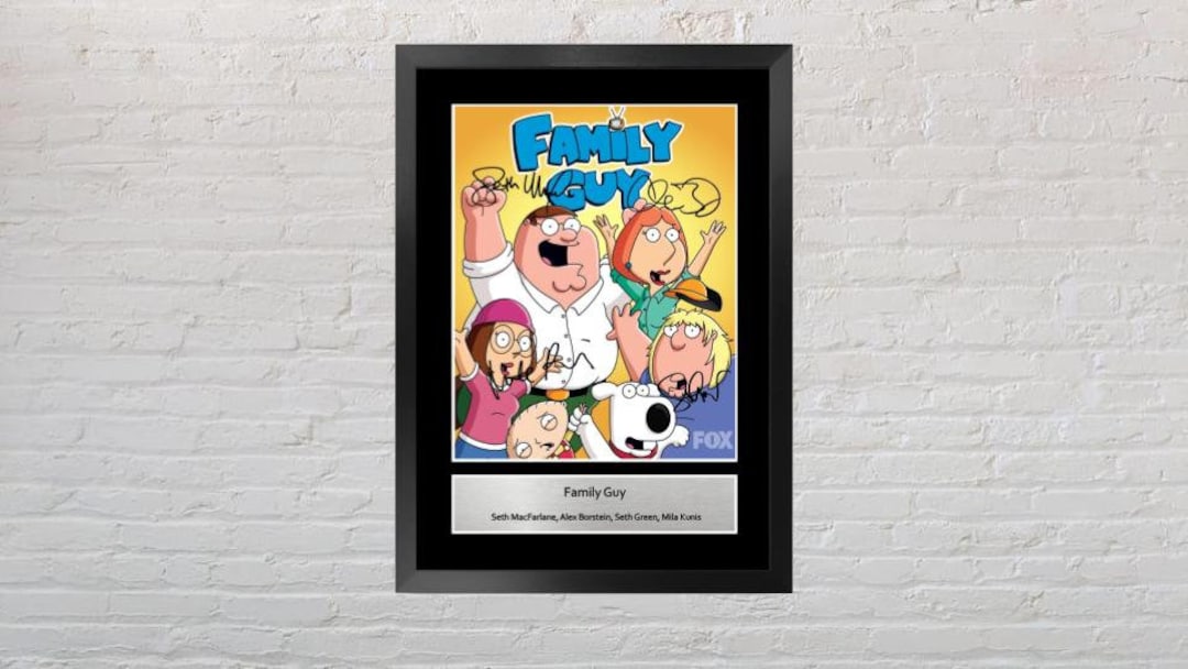 Family Guy Cast Signed Autographed Reproduction Print Etsy