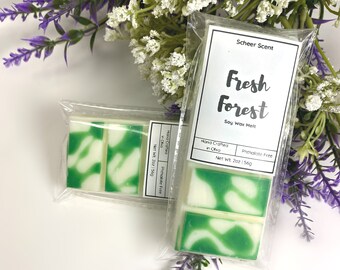 Fresh Forest Scented Soy Snap Bar Wax Melt | Soy Scented Wax Melts | Highly Scented Wax Melts | Soy Wax Melt | Vegan