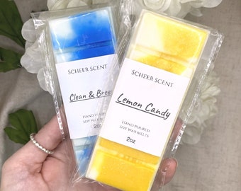 Fresh Laundry Snap Bar Wax Melts | Soy Wax Melts | Highly Scented lemongrass Citrus Scent | Lemon Candy | Birthday Gifts | Christmas Gifts