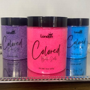 Fun Bath Salts For Kids Or Adults | Scented Colored Bath Salts | Handmade Luxury Bath Soak Blend | Handmade Gift Sets | Self-Care Gift