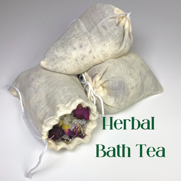 Herbal Bath Tub Tea | Bath Salts With Botanicals | Milk Bath Teas With Rose, Chamomile and Lavender | Natural Bath Product | Sleep Bath Soak