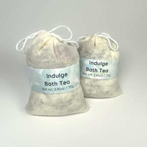 Herbal Bath Tub Tea Bath Salts With Botanicals Milk Bath Tea With Rose, Chamomile and Lavender Natural Bath Product Mothers Day Gift image 3