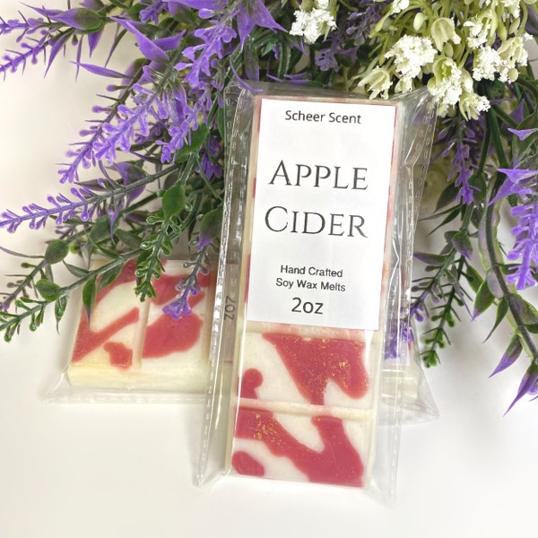 Apple Cider Scented Soy Snap Bar Wax Melts | Highly Scented Holiday Scents | Handmade Gifts | Soy Wax Melt | Vegan Wax Melt | Fruity Scents