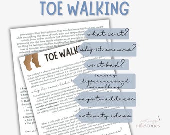 Toe Walking Resource: Activity Ideas for Parents & Therapists (Digital Download)