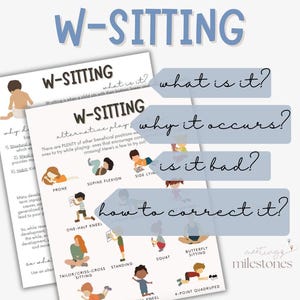 Folheto W-Sitting, Terapia Ocupacional Pediátrica, Recurso para Pais, Intervenção Precoce
