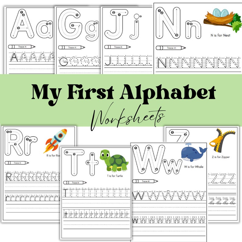 Alphabet Letter Formation Worksheets, Writing Practice, Tracing