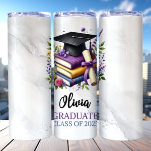 Graduation Tumbler Wrap, Graduate Class of 2025 Tumbler Wrap, 20oz Skinny Tumbler PNG,  Graduation Gift Tumbler, Graduation gift Wrap