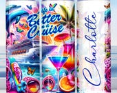 Add Name Life Is Better On A Cruise 20oz Tumbler Wrap, Sublimation Design PNG Digital Download PNG, Vacation Wrap, Beach Tumbler Wrap