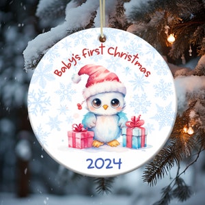 First Christmas Baby Ornament Bundle, Ornament Sublimation PNG, Personalized Baby Ornament Design, Photo Birth Info, Instant Download