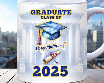 Emballage de tasse de diplômé 2025, 11 oz, modèle d'emballage de tasse de 15 oz, tasse cadeau de remise des diplômes, tasse de remise des diplômes 2025, conception de tasse de remise des diplômes, tasse de remise des diplômes 2025