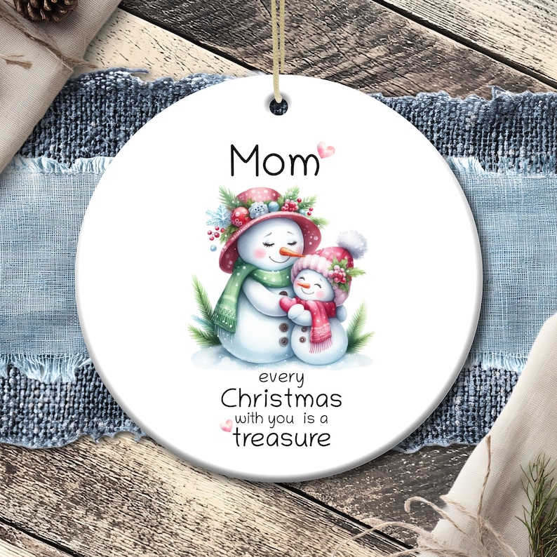Best Mom Ever Ornament PNG, Christmas Holiday Family Ornament