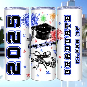 Graduation Tumbler Wrap, Graduate Class of 2025 Tumbler Wrap, 20oz Skinny Tumbler PNG,  Graduation Gift Tumbler, Graduation gift Wrap