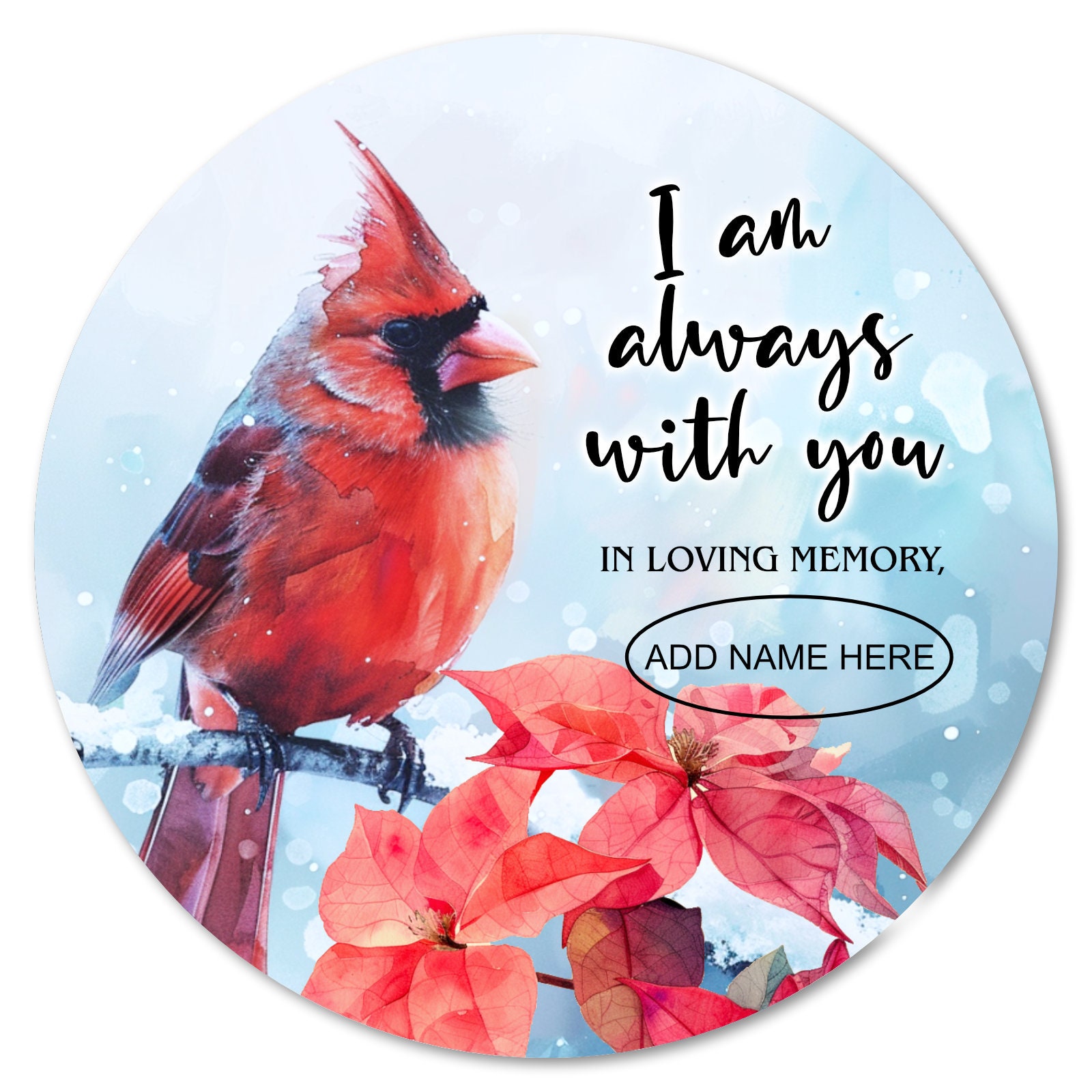 Cardinal Memorial Cardinal Memorial Ornament PNG, Personalized Remembrance Ornament, Add ...