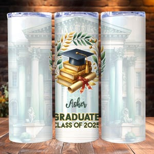 Graduation Tumbler Wrap, Graduate Class of 2025 Tumbler Wrap, 20oz Skinny Tumbler PNG,  Graduation Gift Tumbler, Graduation gift Wrap