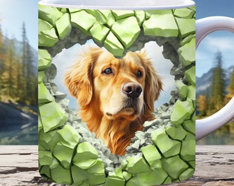 Add Your Photo Mug Wrap, 11oz, 15oz Mug Template, 3D Hole In a Mug Wrap, Sublimation Design, Mug Template, Instant Digital Download PNG