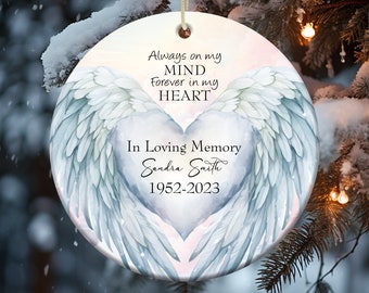 Angel Memorial Ornament PNG, Personalized Remembrance Ornament, Memorial Christmas Ornament PNG, Family Keepsake, Instant Digital Download