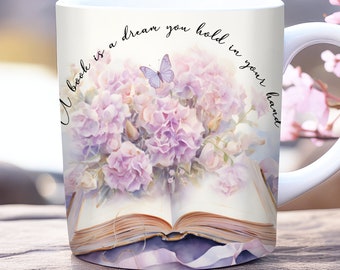 Book lover mug wrap, PNG, 11oz and 15 oz mug design teacher mug wrap, book and coffee mug wrap, library mug wrap, inspirational mug