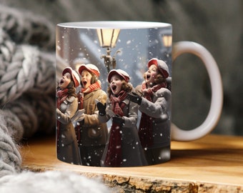 3d Christmas mug wrap, 11oz and 15oz mug Template, mug sublimation design, mug wrap template, coffee mug PNG, holiday mug wrap