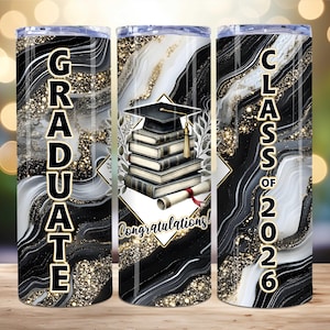 Graduation Tumbler Wrap, Graduate Class of 2026, Tumbler Wrap, 20oz Skinny Tumbler PNG, Graduation Gift Tumbler, Graduation gift Wrap