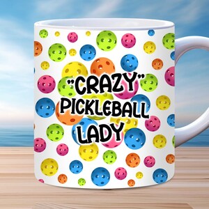Paquete de envoltorios para tazas de Pickleball, sublimación de tazas PNG de 11 oz y 15 oz, envoltorio para tazas de la loca del Pickleball, envoltorio para tazas para amantes del Pickleball, regalo de Pickleball imagen 4