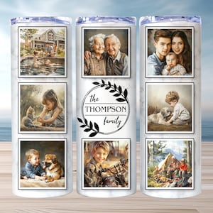 Familienfoto Tumbler Wrap, für 20 oz Skinny Tumble Wrap Fügen Sie Ihren Namen Tumble Wrap, Familiengeschenk Tumbler Wrap, Fotorahmen Tumbler Wrap