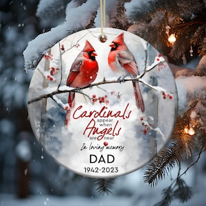 Kardinal-Memorial Ornament PNG, personalisierte Erinnerung Ornament, sofortiger digitaler Download,Memorial Weihnachten Ornament PNG