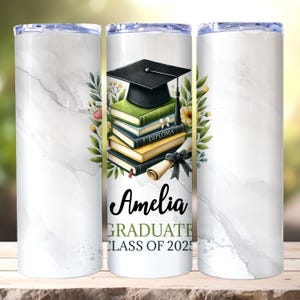 Graduation Tumbler Wrap, Graduate Class of 2025 Tumbler Wrap, 20oz Skinny Tumbler PNG,  Graduation Gift Tumbler, Graduation gift Wrap