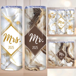 Envoltorio para vaso de boda de Sr. y Sra., diseño, PNG de sublimación de 20 oz, regalo de boda, envoltorio para vaso de Sr. y Sra., envoltorio para vaso de recién casados, recién casados