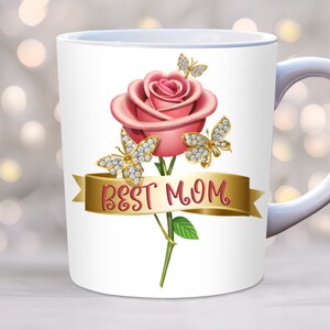 Mothers Day Mug Wrap, 11oz And 15 oz Mug Template PNG, Best Mom Ever Mug Wrap, Mom Quote Mug Wrap Gift, Birthday Mom Mug Wrap. Love You Mom