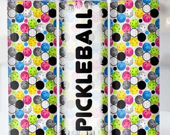 Pickleball Tumbler Wrap, 20 Unzen Skinny Tumbler PNG, gerade und konische Tumbler Wrap, sofortiger Download, Pickleball Tumbler Wrap
