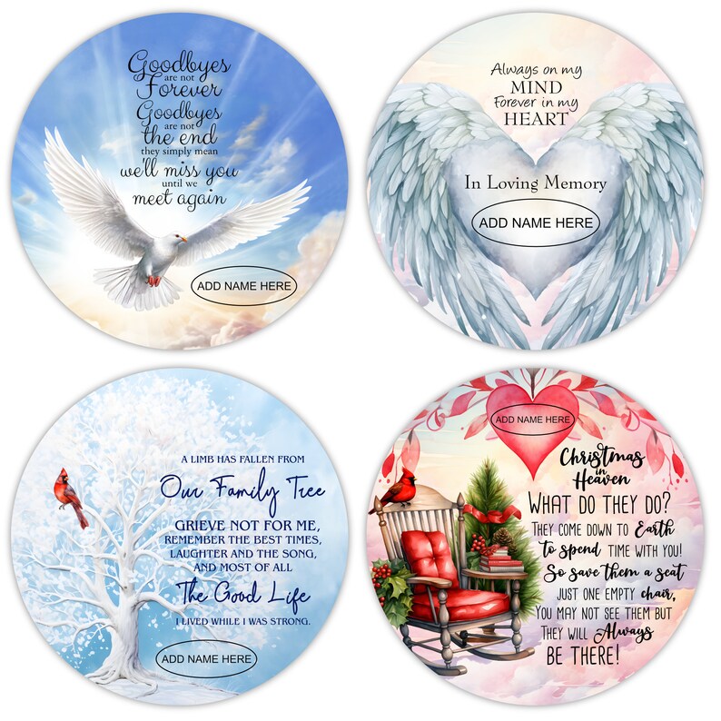 Memorial Ornament Bundle, Personalized Remembrance Ornament