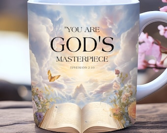 Bible Quotes mug wrap, 11oz and 15oz mug template, Faith Mug Wrap Sublimation Design, Bible Verse Mug Wrap, Christian Mug Wrap