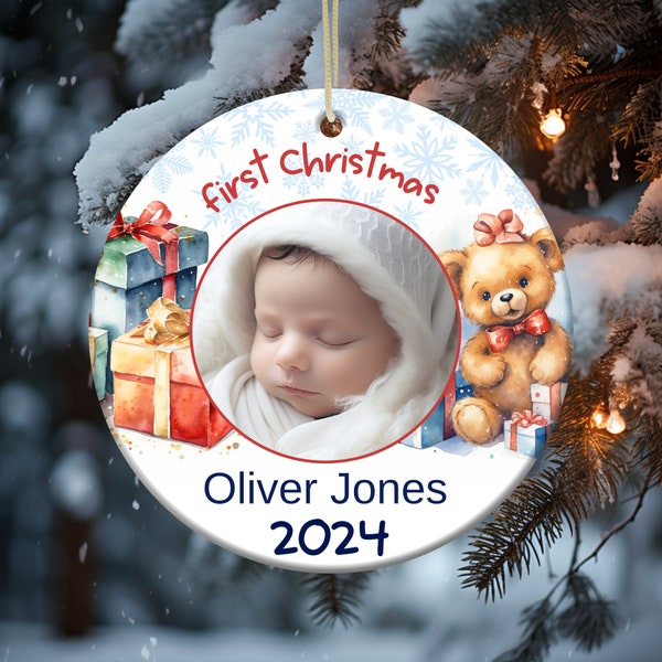 Baby's First Christmas 2023 Ornament Bundle, Ornament Sublimation PNG, Personalized Baby Ornament Designs, Instant Digital Download