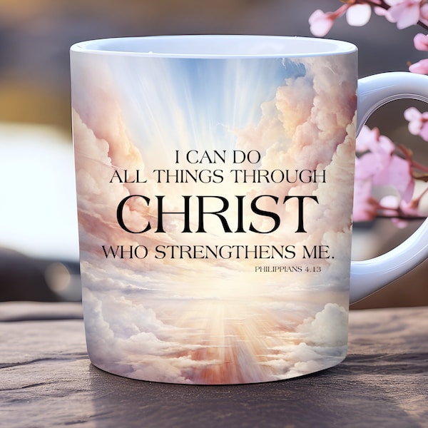 Christian Quotes mug wrap, 11oz and 15oz mug template, Faith Mug Wrap Sublimation Design, Bible Verse Mug Wrap, Christian Mug Wrap