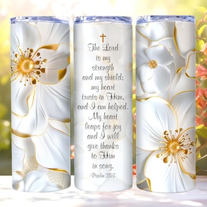 Bicchiere con citazione cristiana, bicchiere sottile da 20 once PNG, bicchieri dritti e affusolati, bicchiere regalo cristiano, bicchiere con versetto della Bibbia