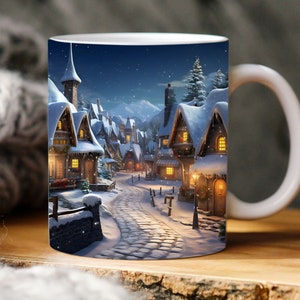 3d Christmas mug wrap, 11oz and 15oz mug Template, mug sublimation design, mug wrap template, coffee mug PNG, holiday mug wrap